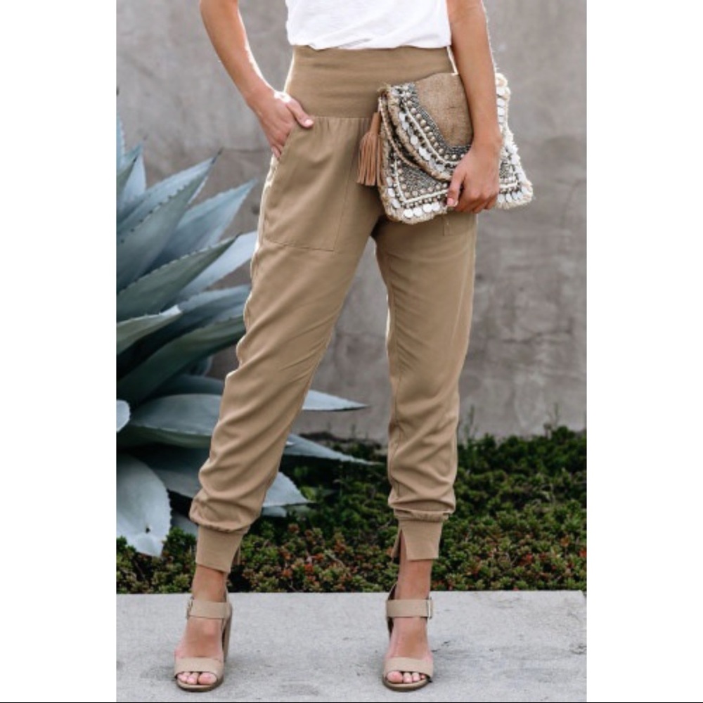 Khaki Dress Joggers